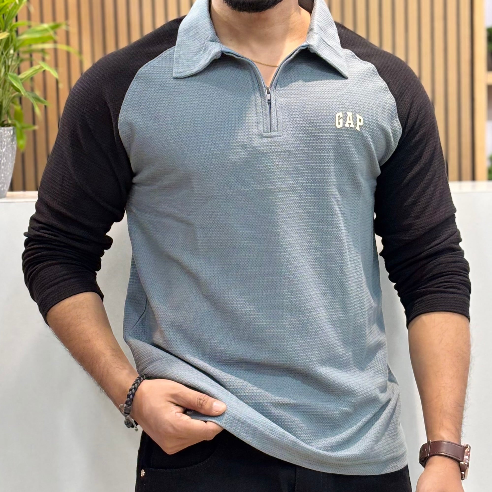 Raglan Sleeve Polo T-Shirt