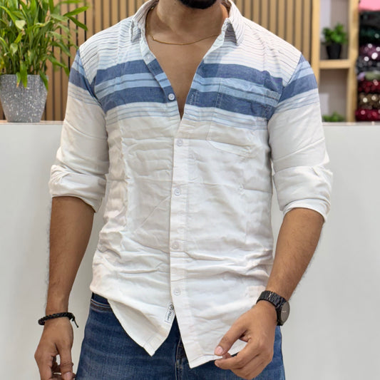 Slim Fit Striped Casual Shirt