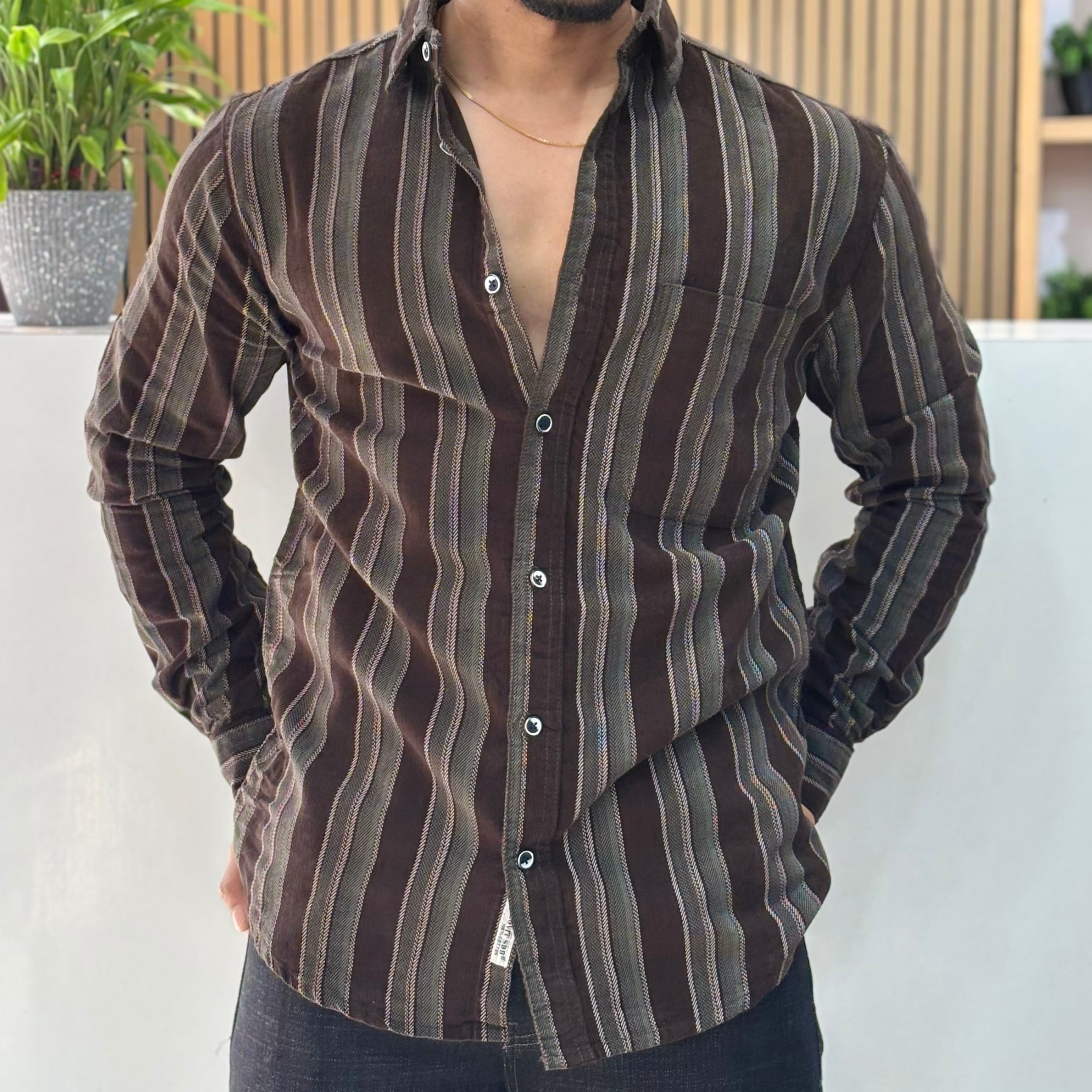 Corduroy Striped Shirt