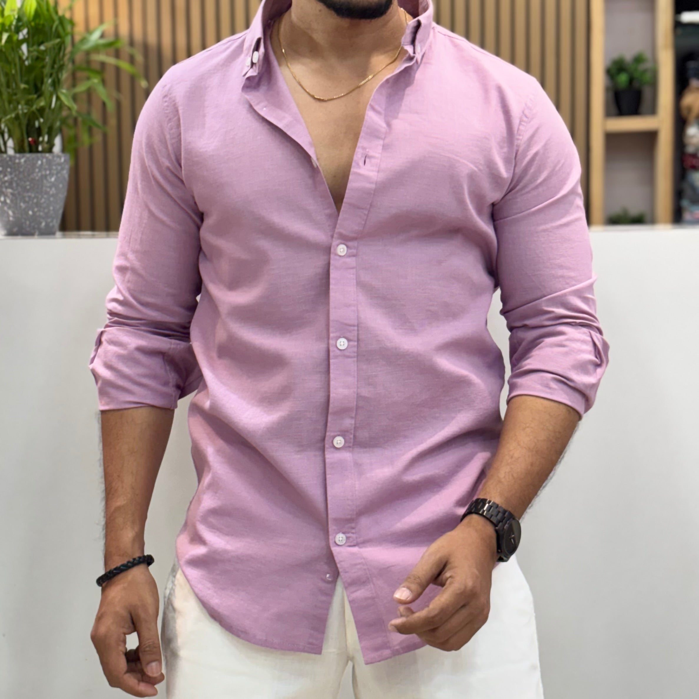 Rosewood Linen Blend Shirt