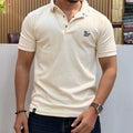 Half Sleeve Polo Tshirt- Ivory