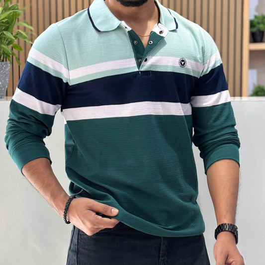 Stripes Collar T-shirt