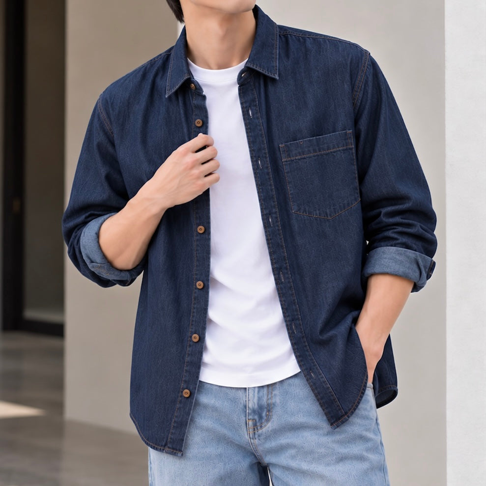 Premium Indigo Denim Shirt for Men
