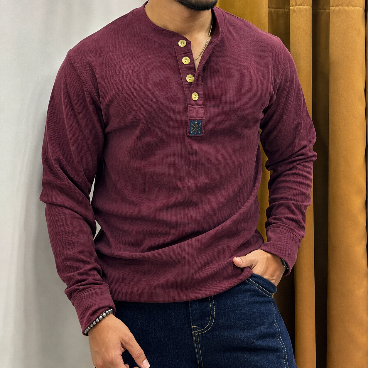 Henley Full Sleeve T-shirt