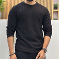 Premium Knit Crew Neck Tshirt - Black