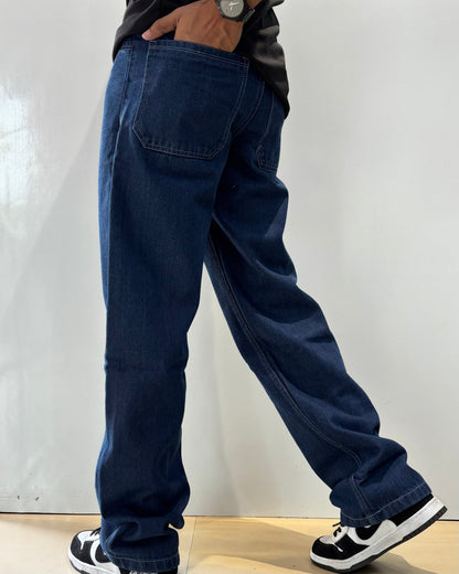 Men's Dark Blue Loose Fit Jeans