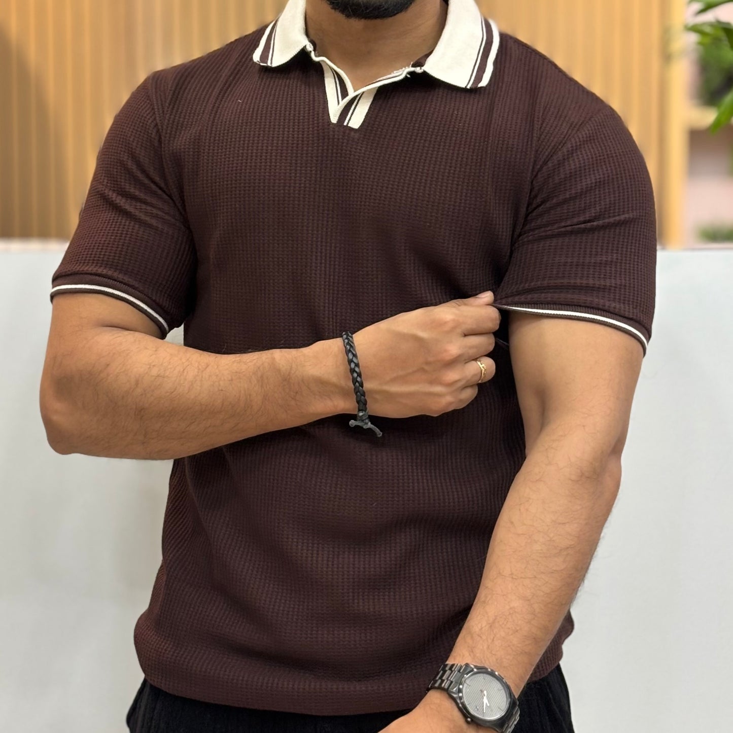 Old Money Polo T-shirt Brown