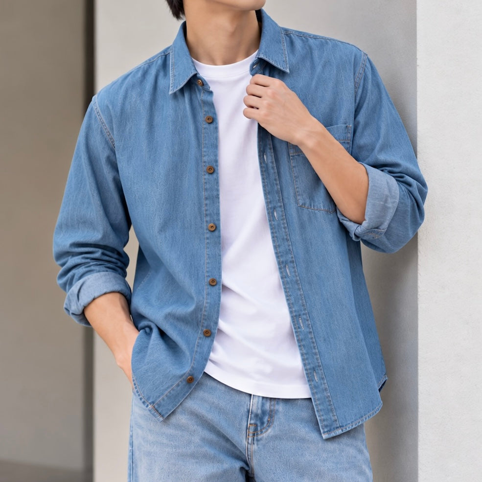 Premium Indigo Denim Shirt for Men