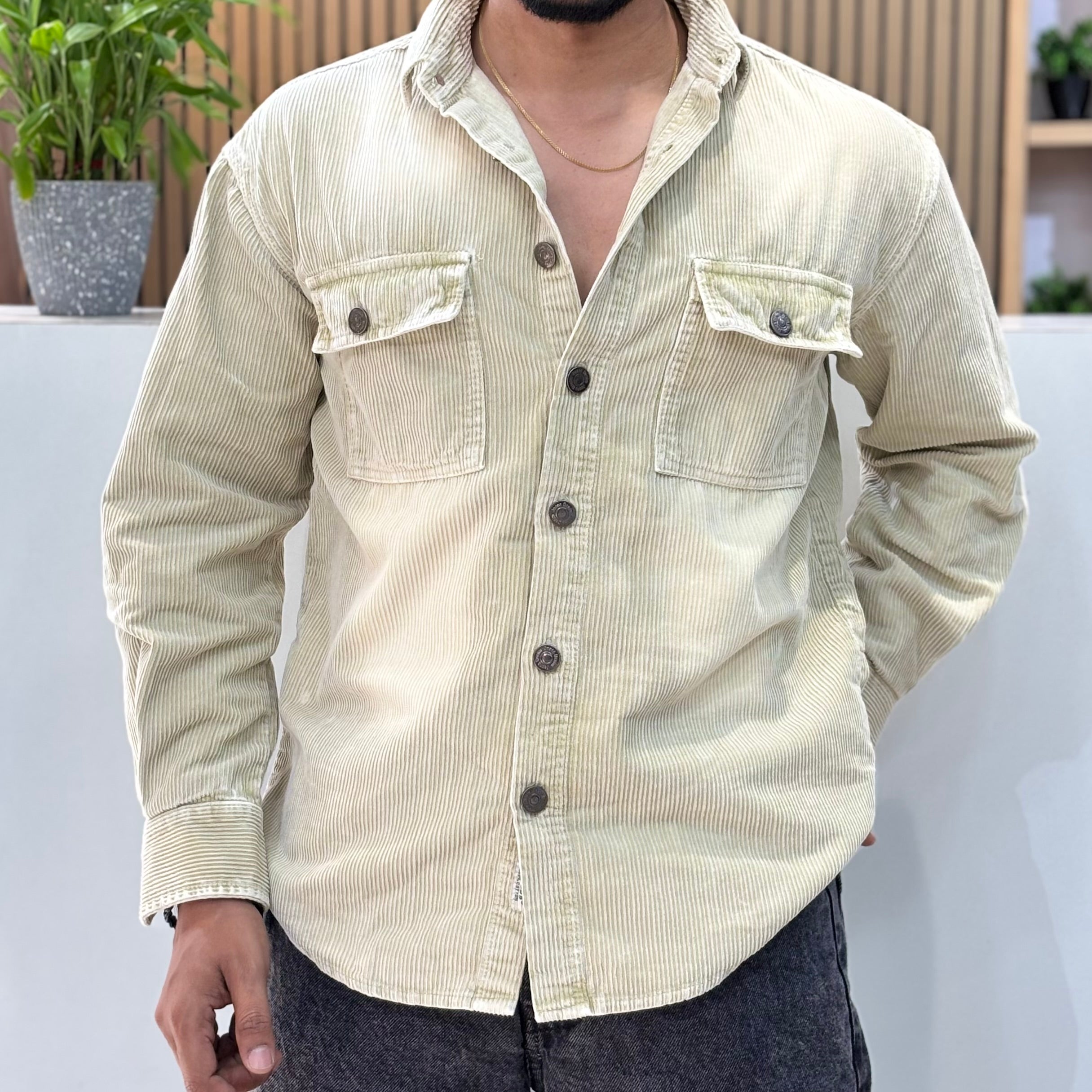Corduroy Double Pocket Shirt