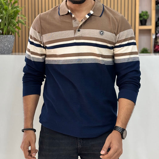 Stripes Collar T-shirt