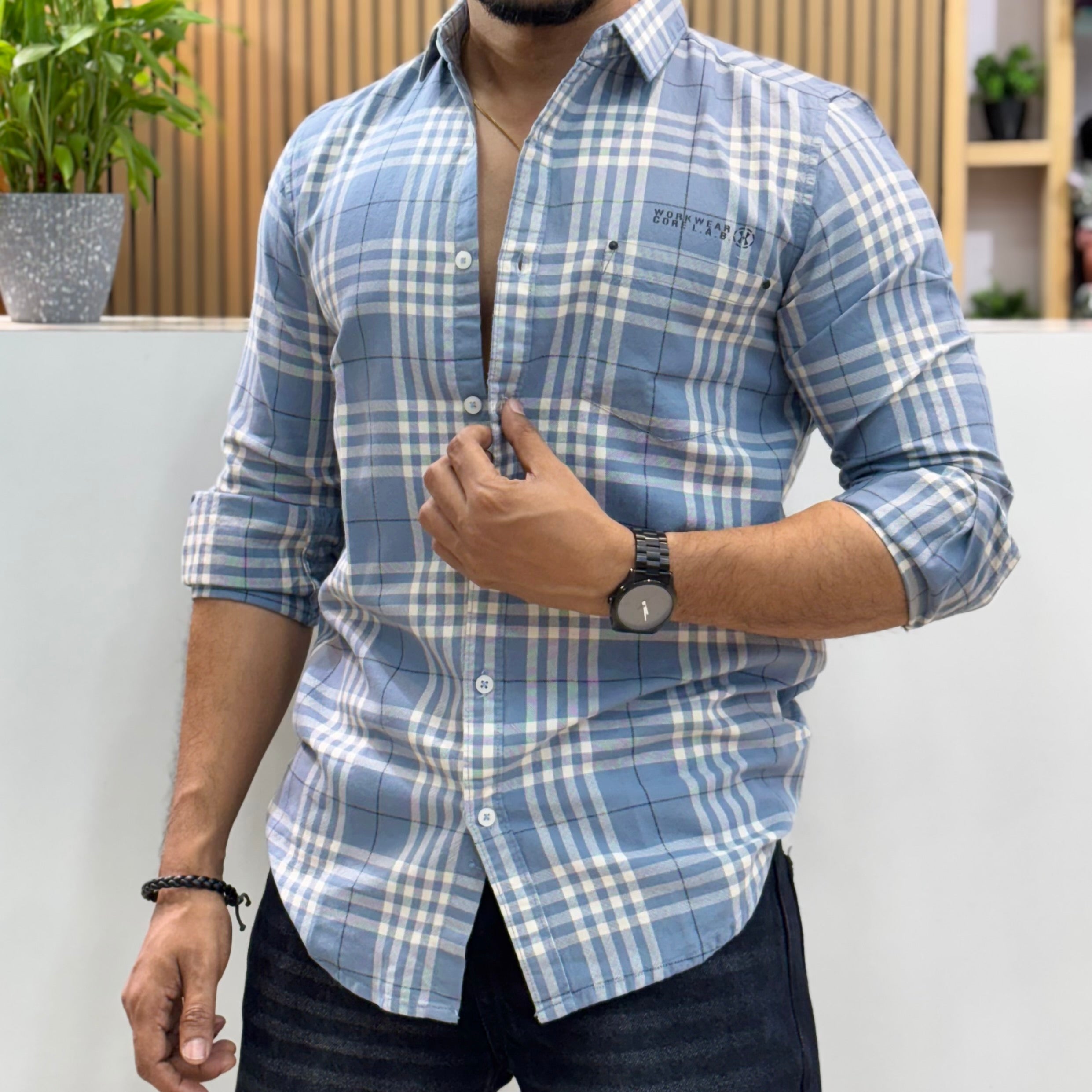 Premium Cotton Check Shirt