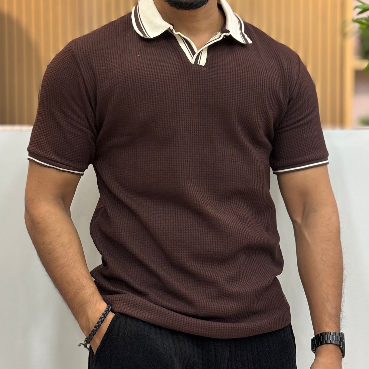 Old Money Polo T-shirt Brown