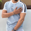 Contrast Sleeve T-Shirt Ice Blue