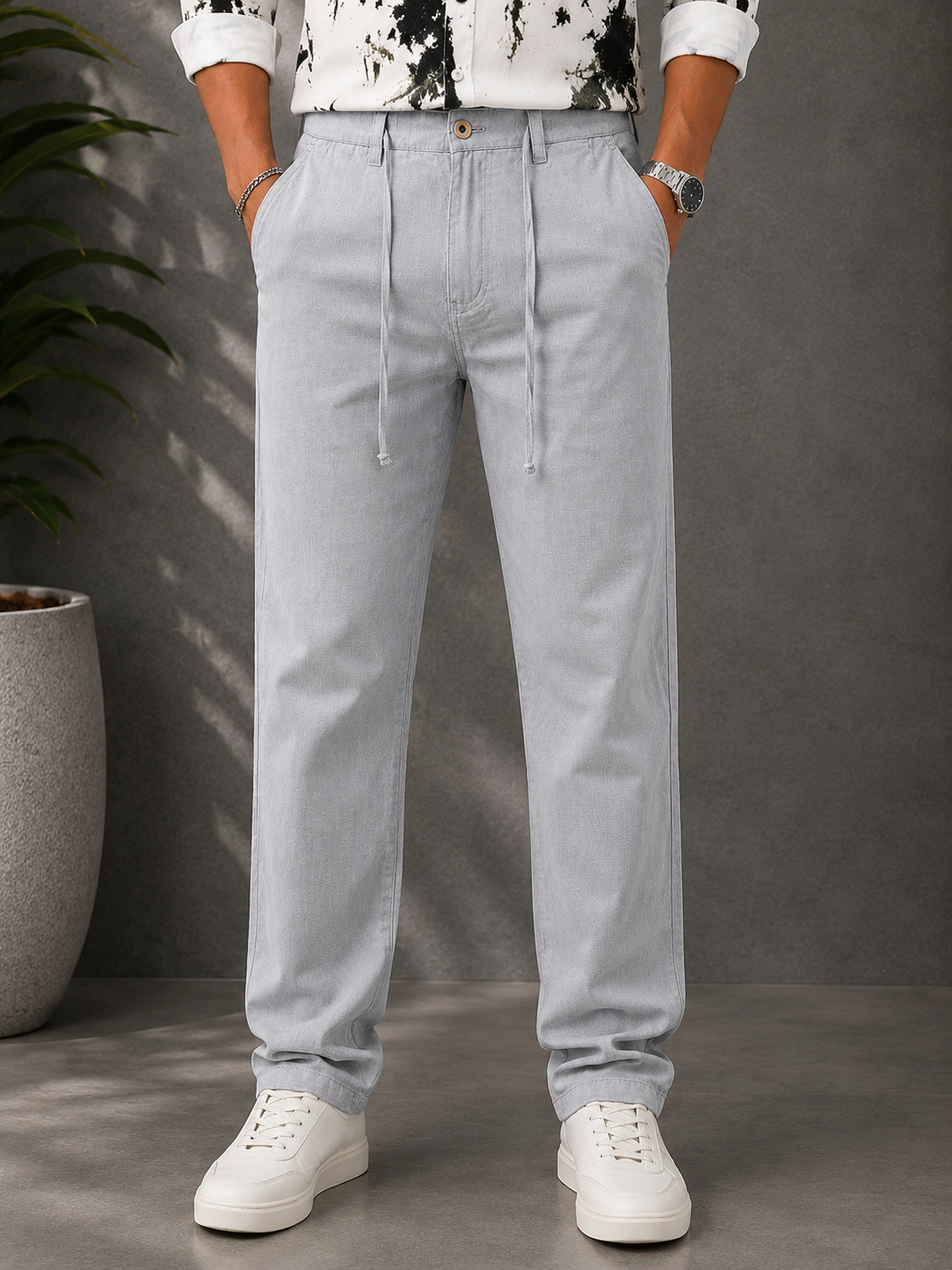 Premium Linen Cotton Drawstring Pants