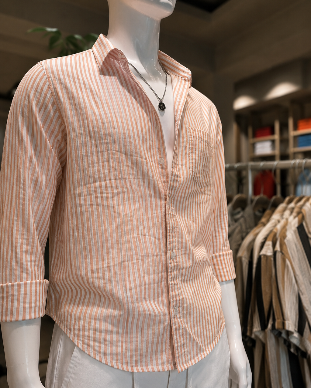 Stripe Cotton Linen Shirt