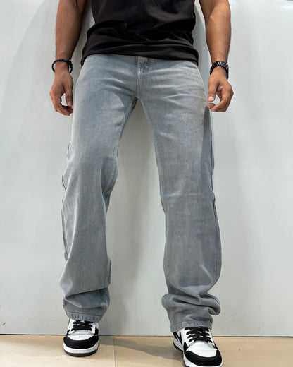 Men's Grey Loose Fit Jeans