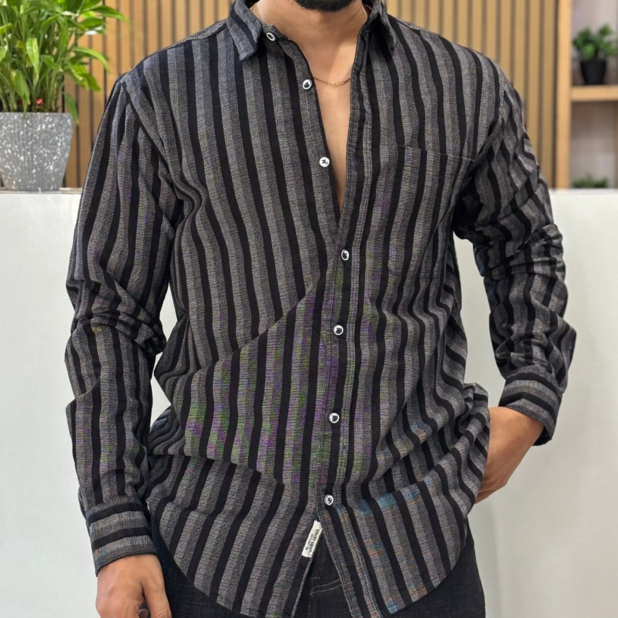 Black Striped Premium Shirt