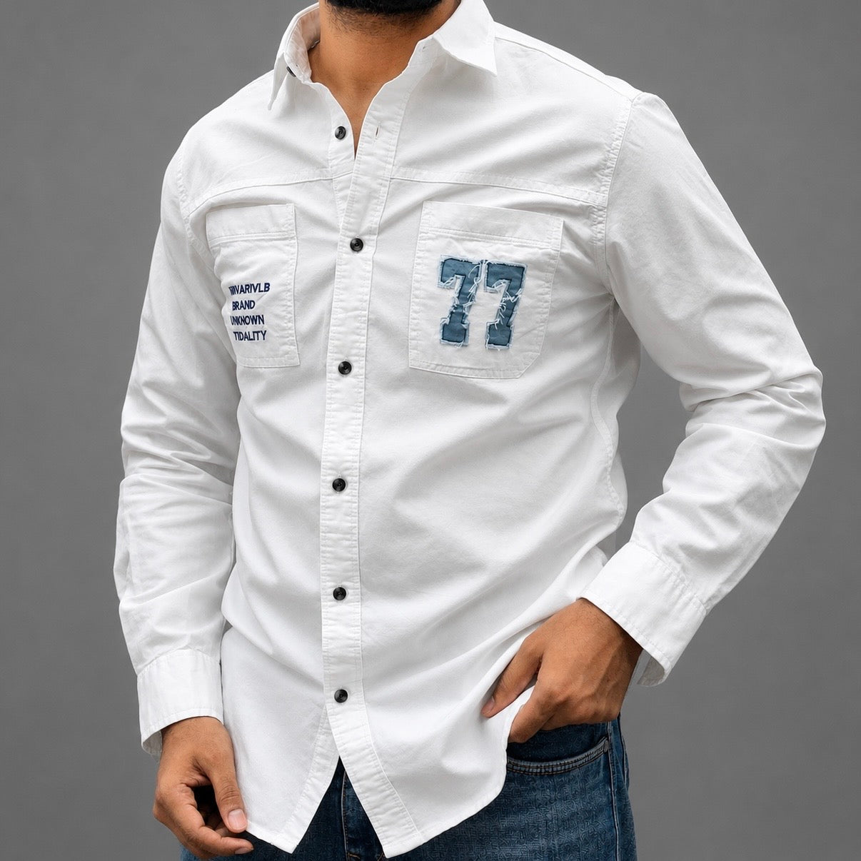 RFD Cotton Shirt with Pocket Embroidery & Patch
