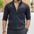 Premium Men’s Solid Shirt Black