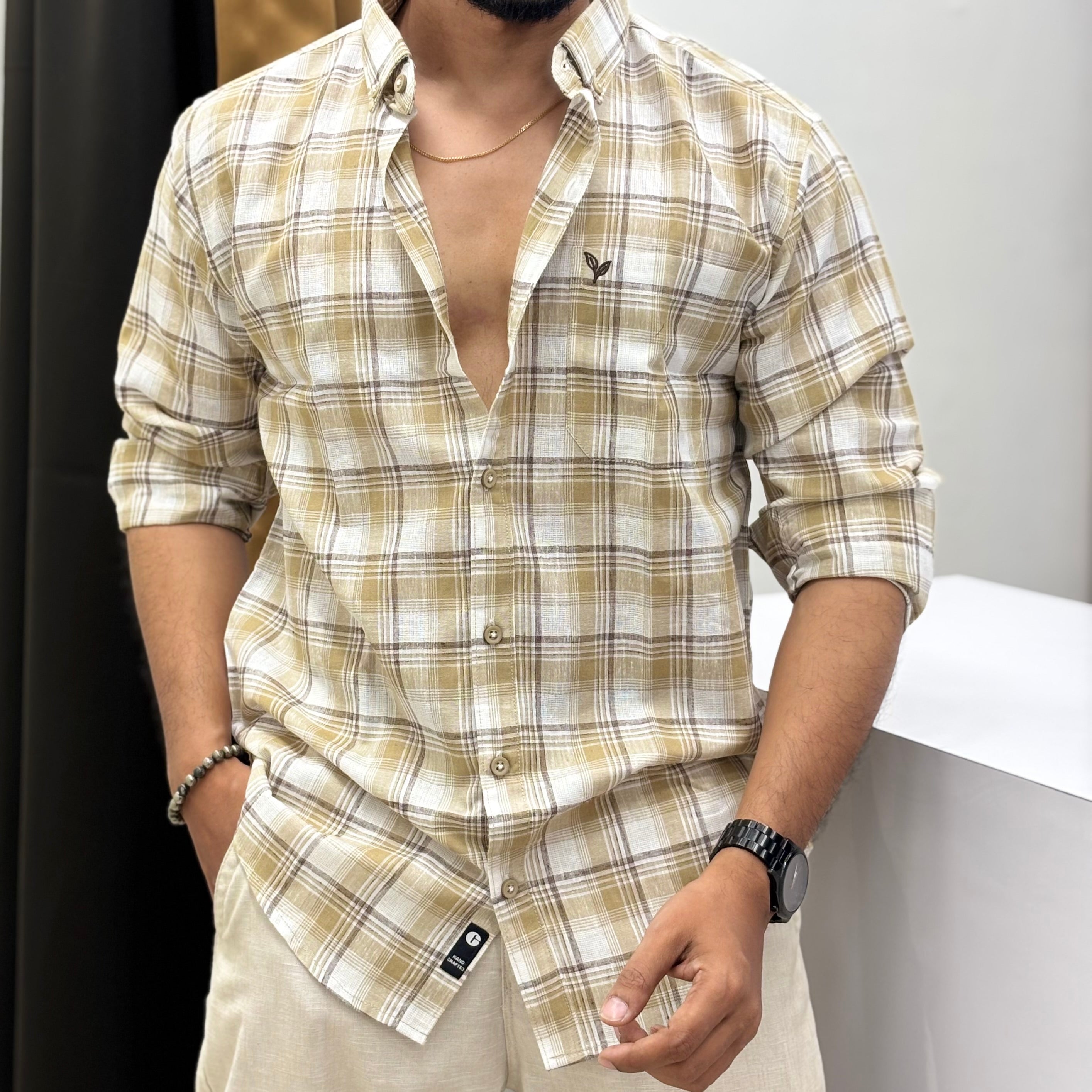 Linen Check Shirt