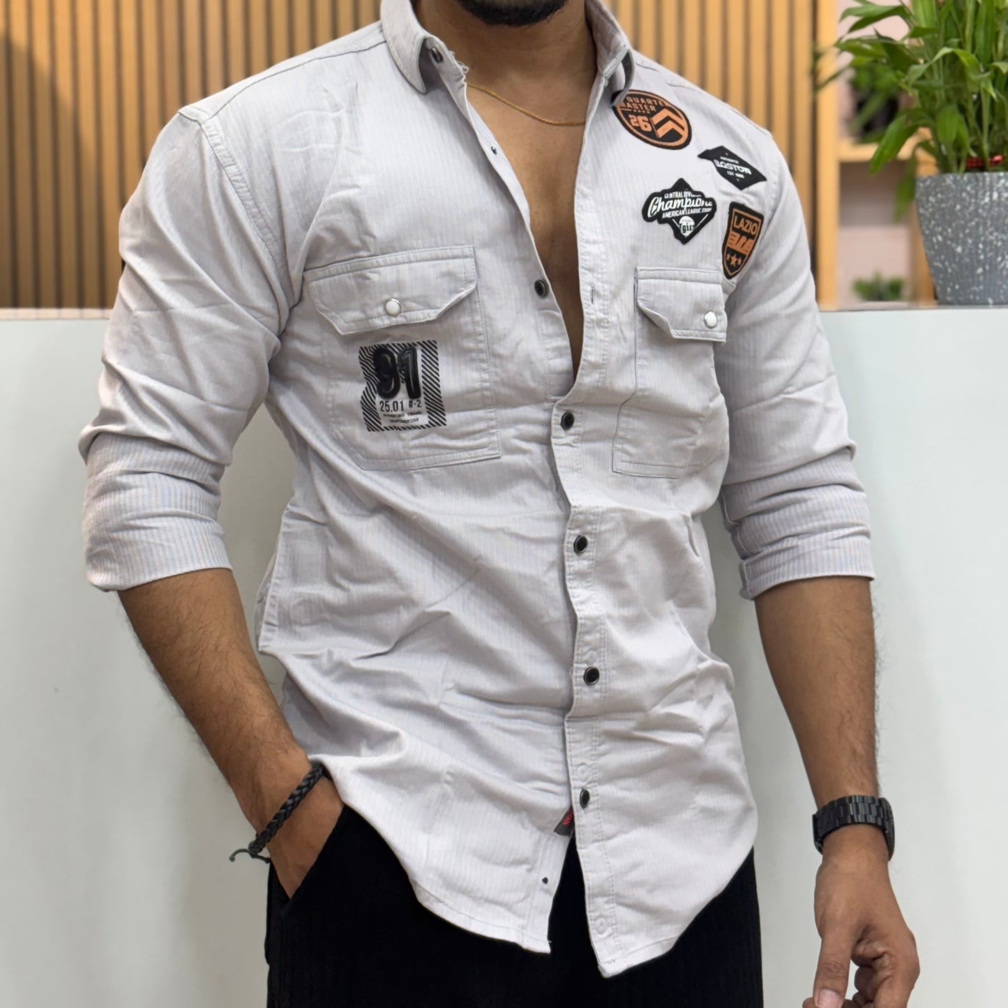 IMP Double Pocket Shirt Grey