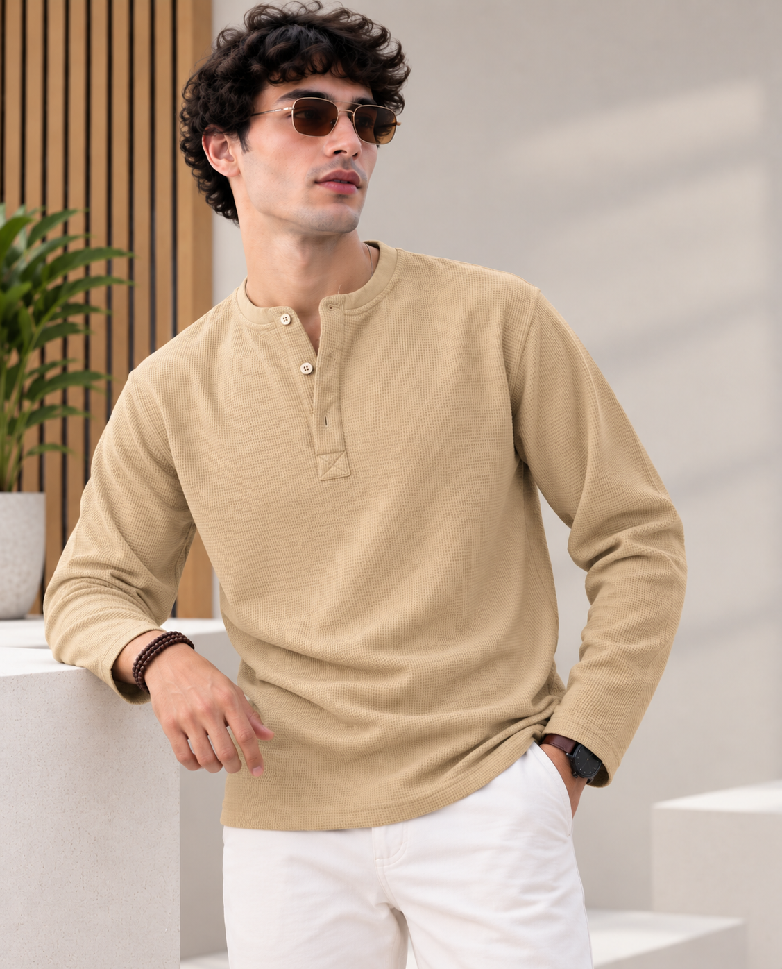 Waffle Full Sleeve T-Shirt