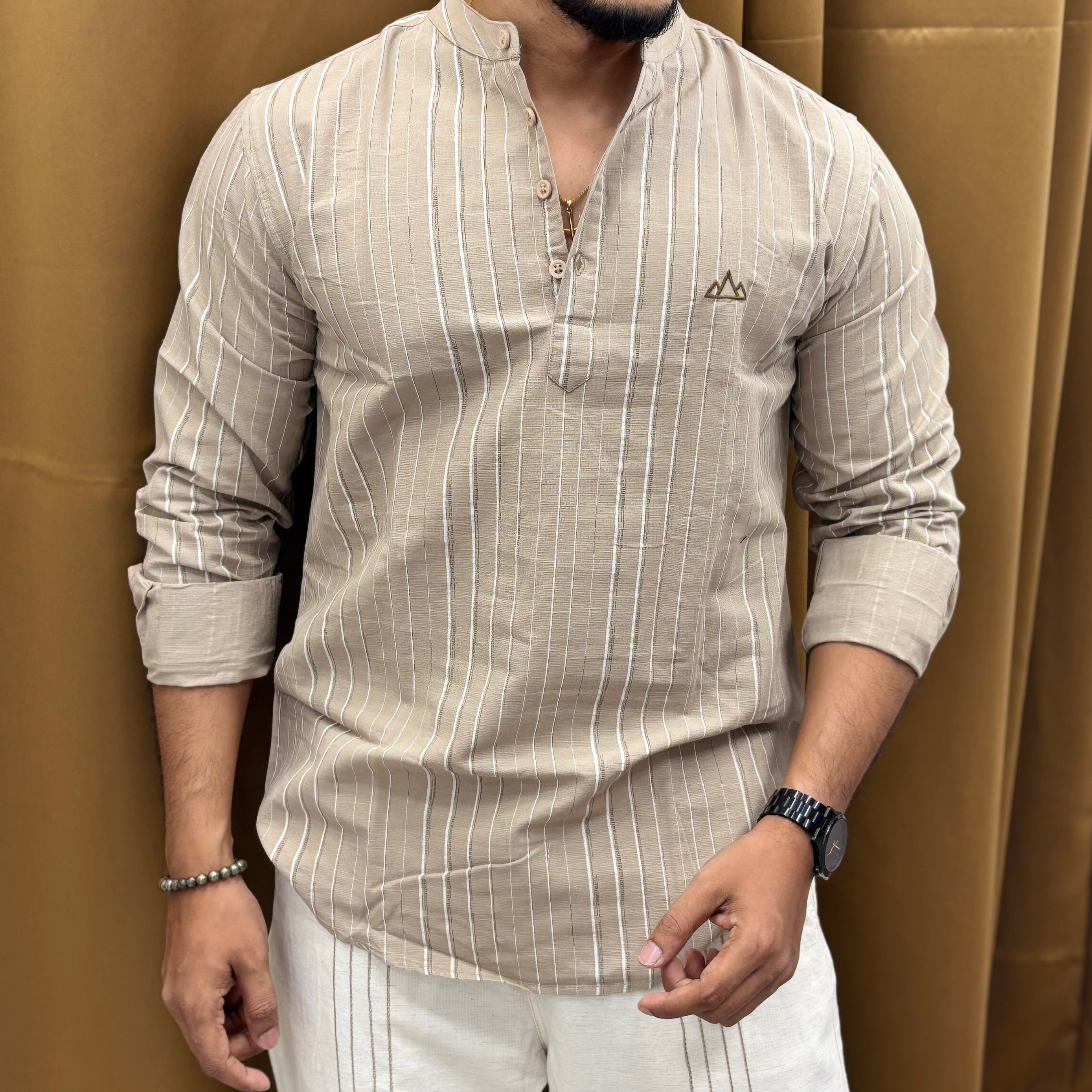 Premium Striped Cotton Kurta
