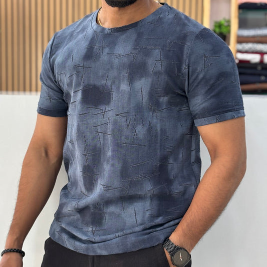 Imported Tie Dye Half-Tshirt Blue