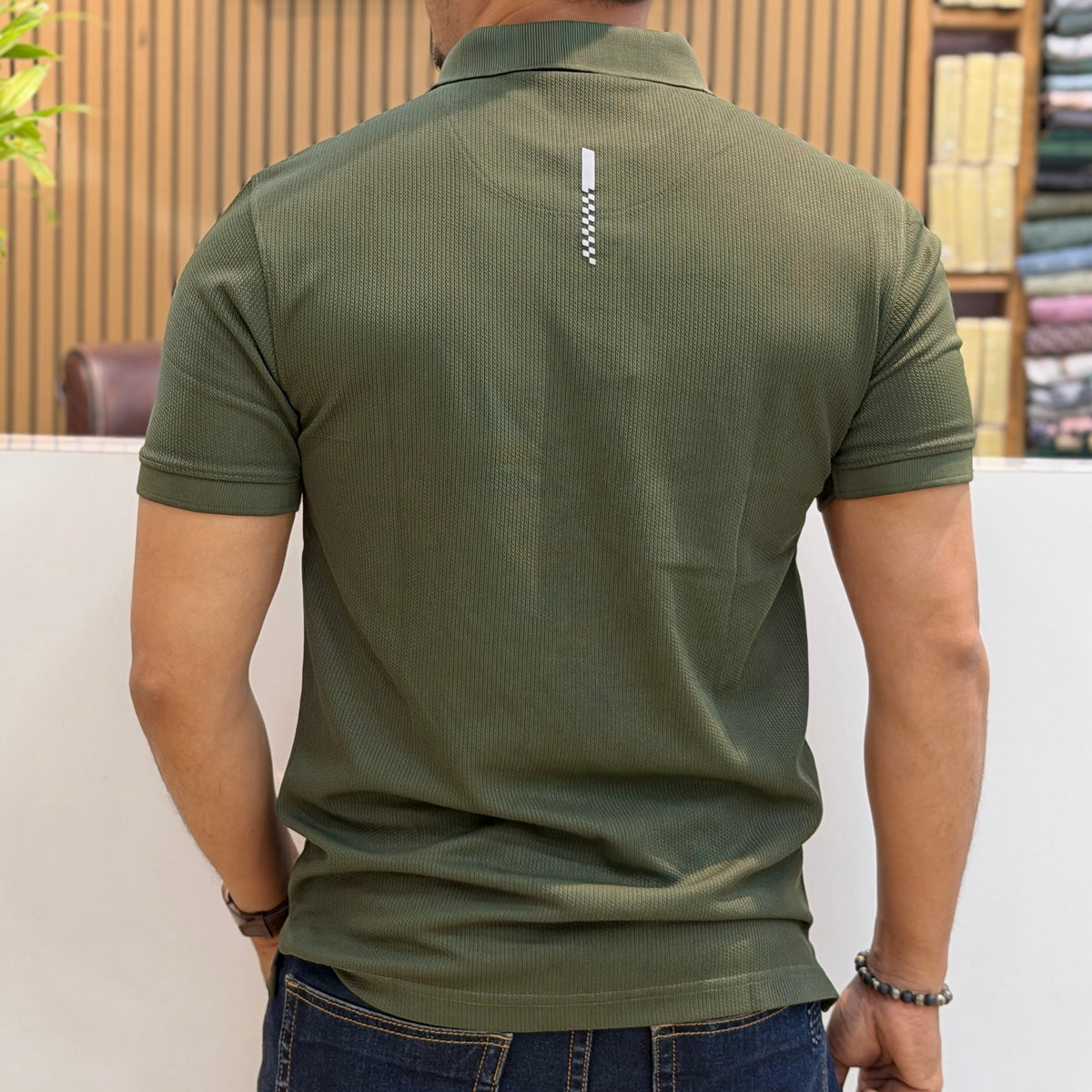 Half Sleeve Polo Tshirt- Green