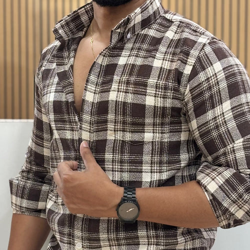 Cotton Check Shirt for Men
