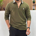Premium Full Sleeve Zip Polo T-Shirt