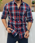 Indigo Red Check Shirt