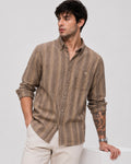 Premium Linen Stripe Shirt for Men