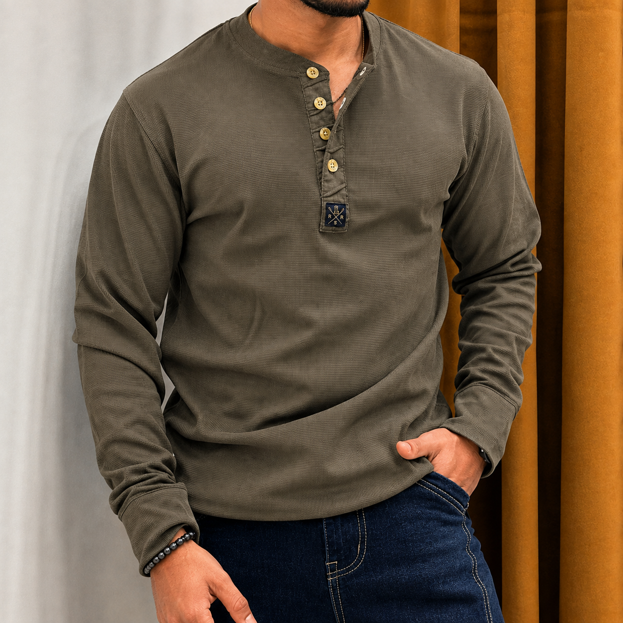 Henley Full Sleeve T-shirt