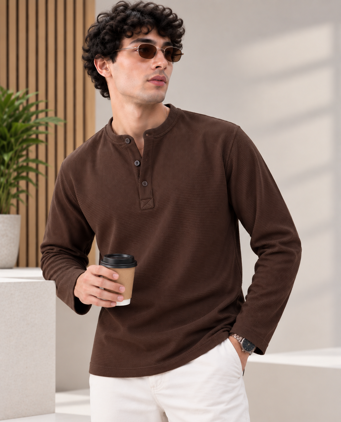 Waffle Full Sleeve T-Shirt