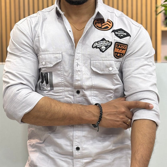 IMP Double Pocket Shirt Grey