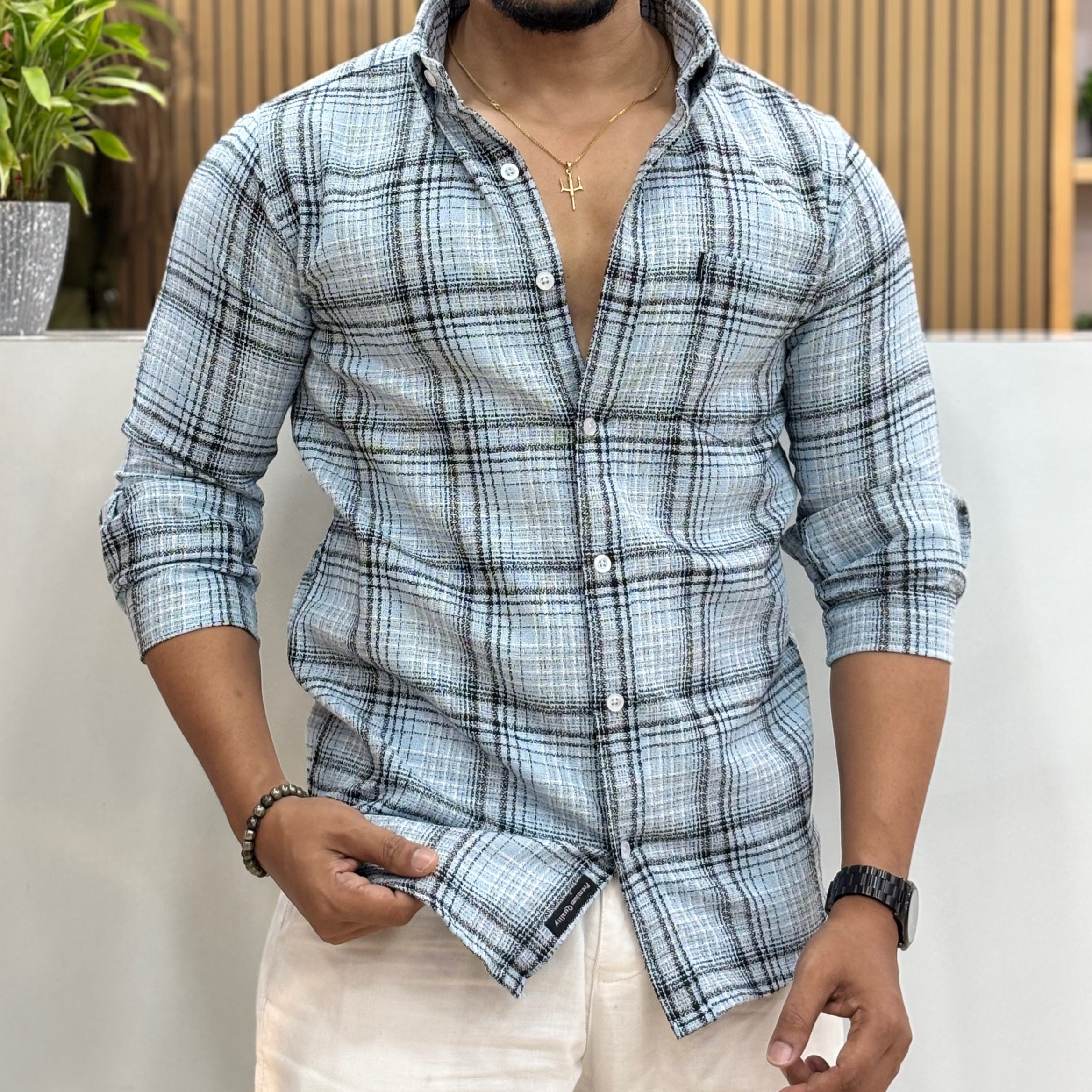 Cotton Check Shirt for Men