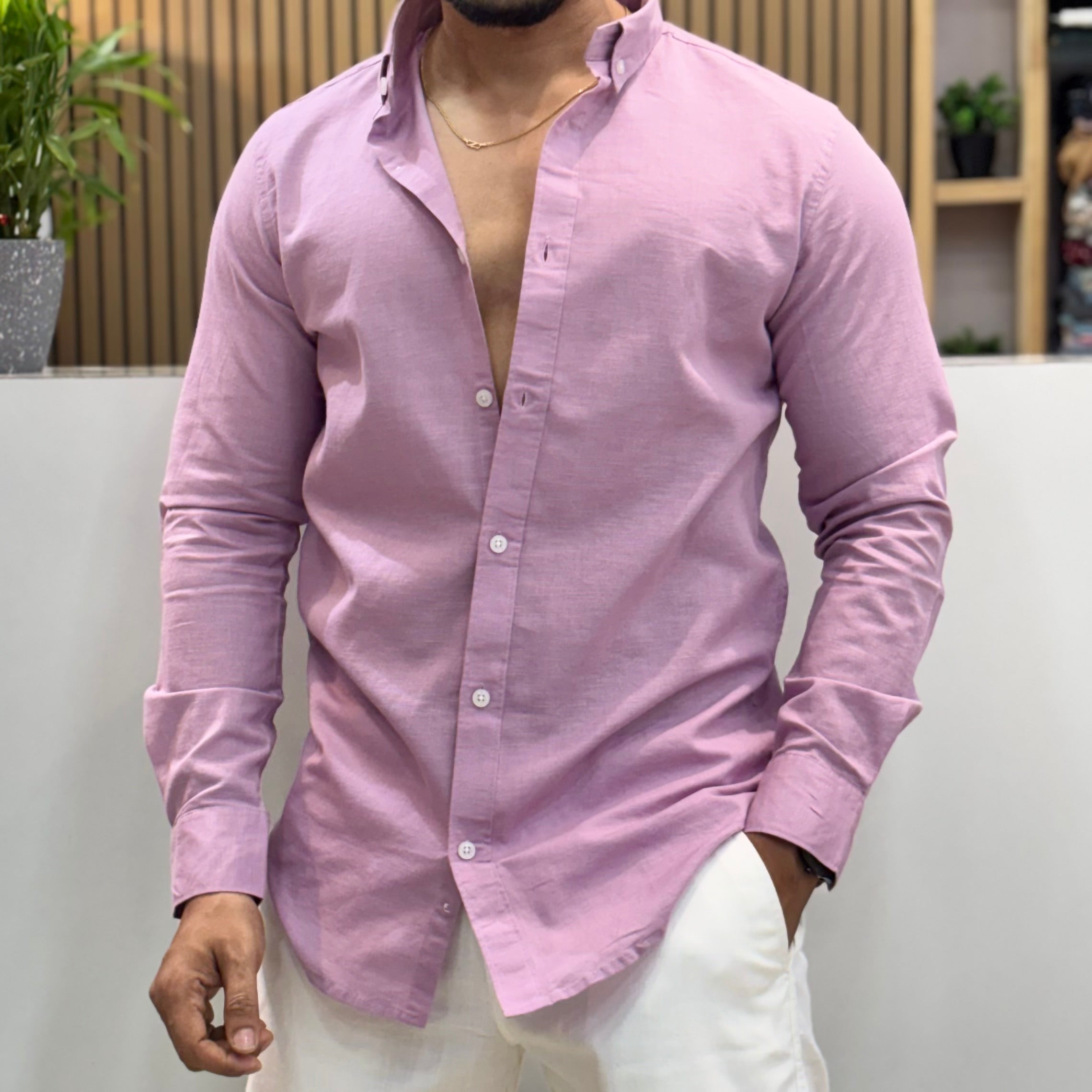 Rosewood Linen Blend Shirt