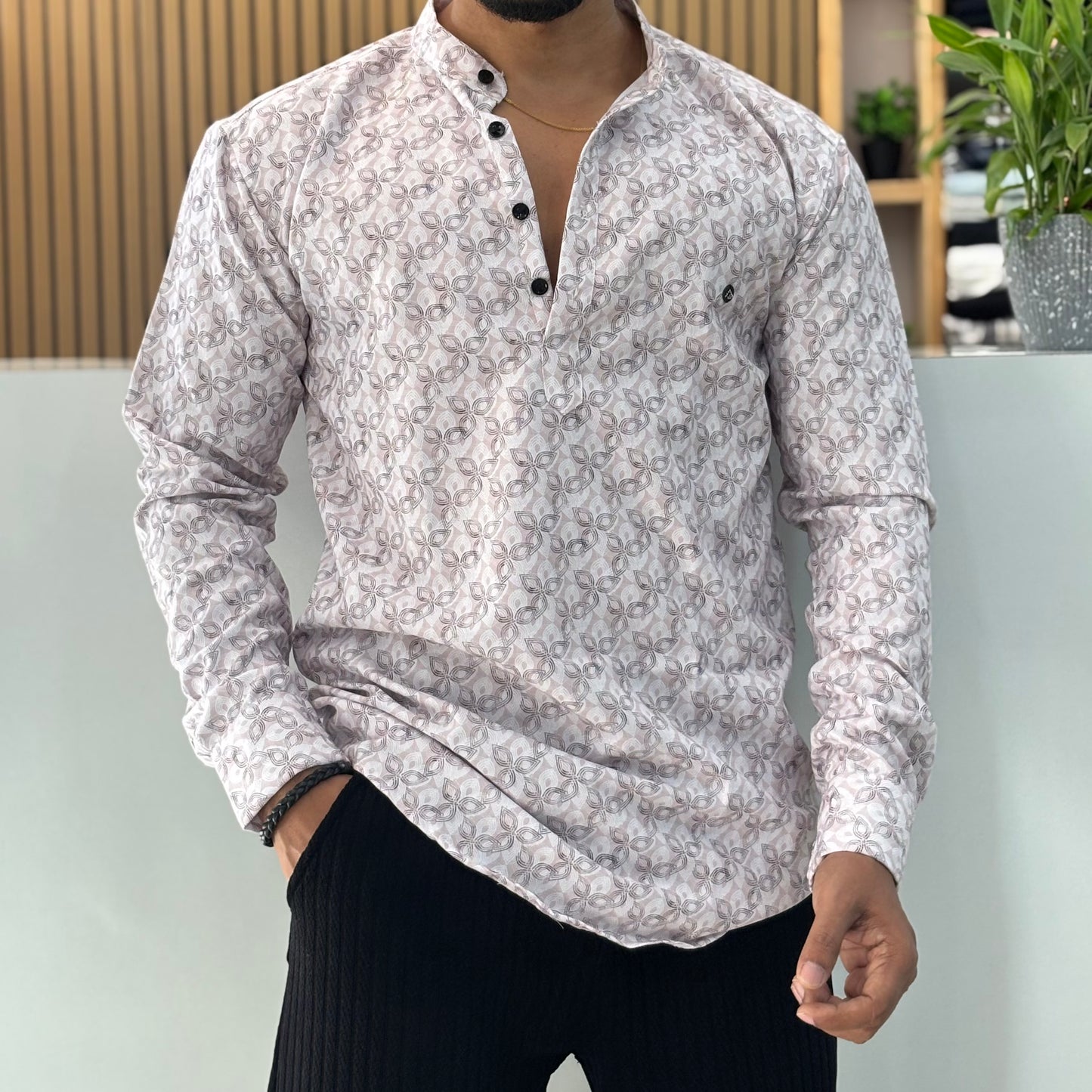 IMP Floral Print Short Kurta Peach