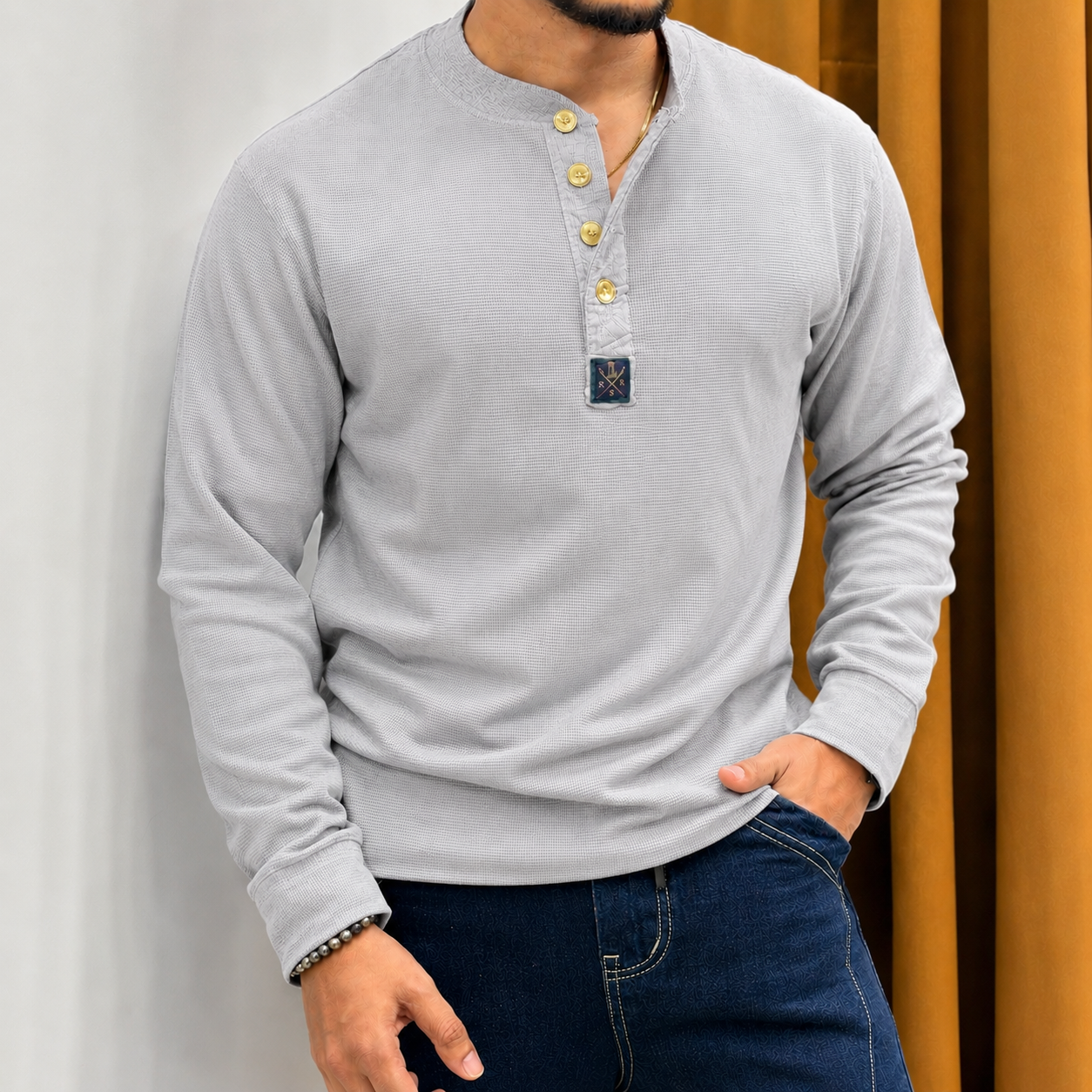 Henley Full Sleeve T-shirt