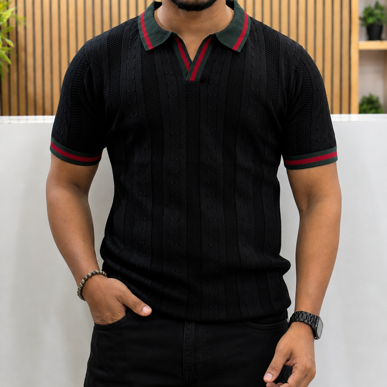 Classic Half Sleeve Knit Polo
