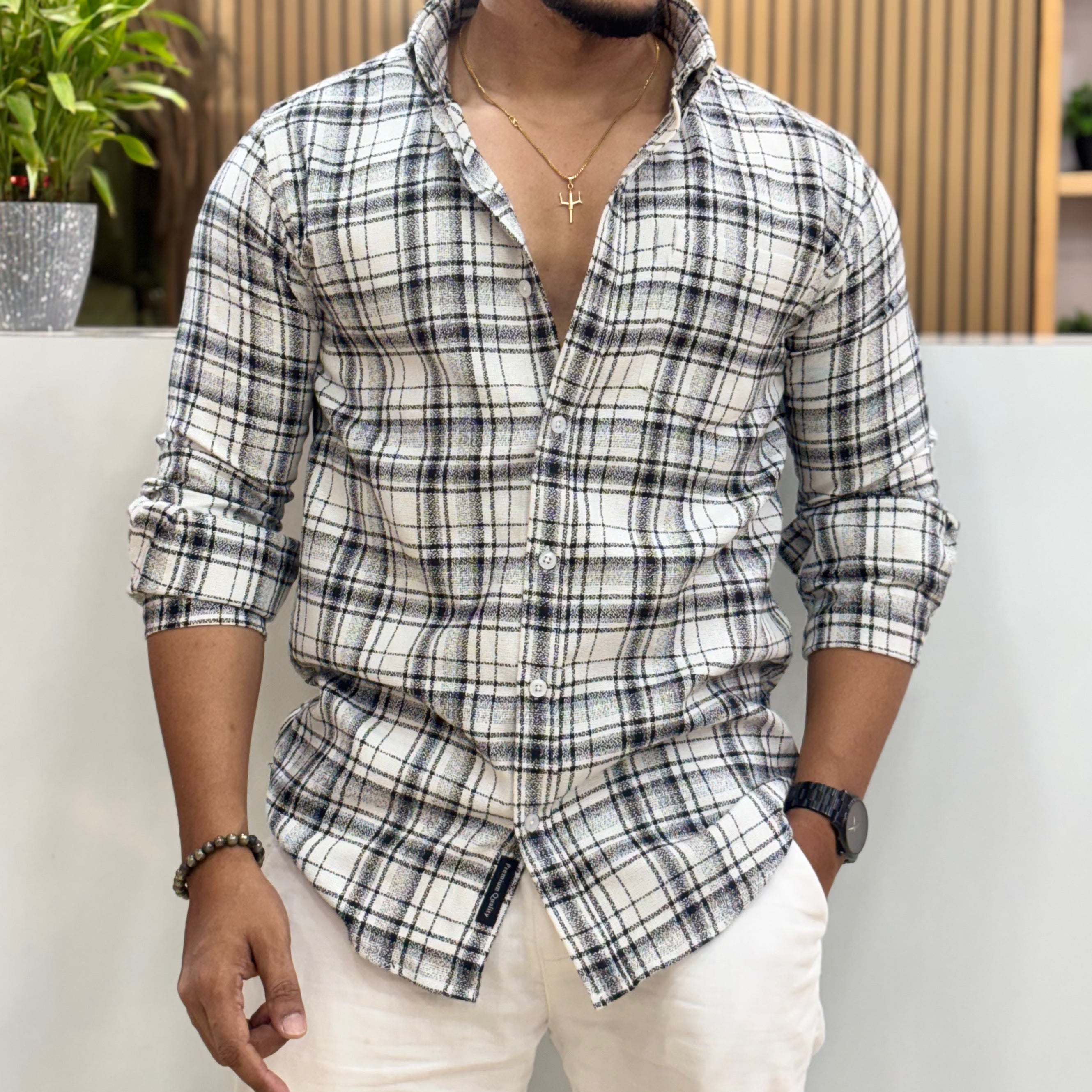 Cotton Check Shirt for Men