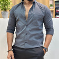 Men’s Solid Shirt Slate Grey