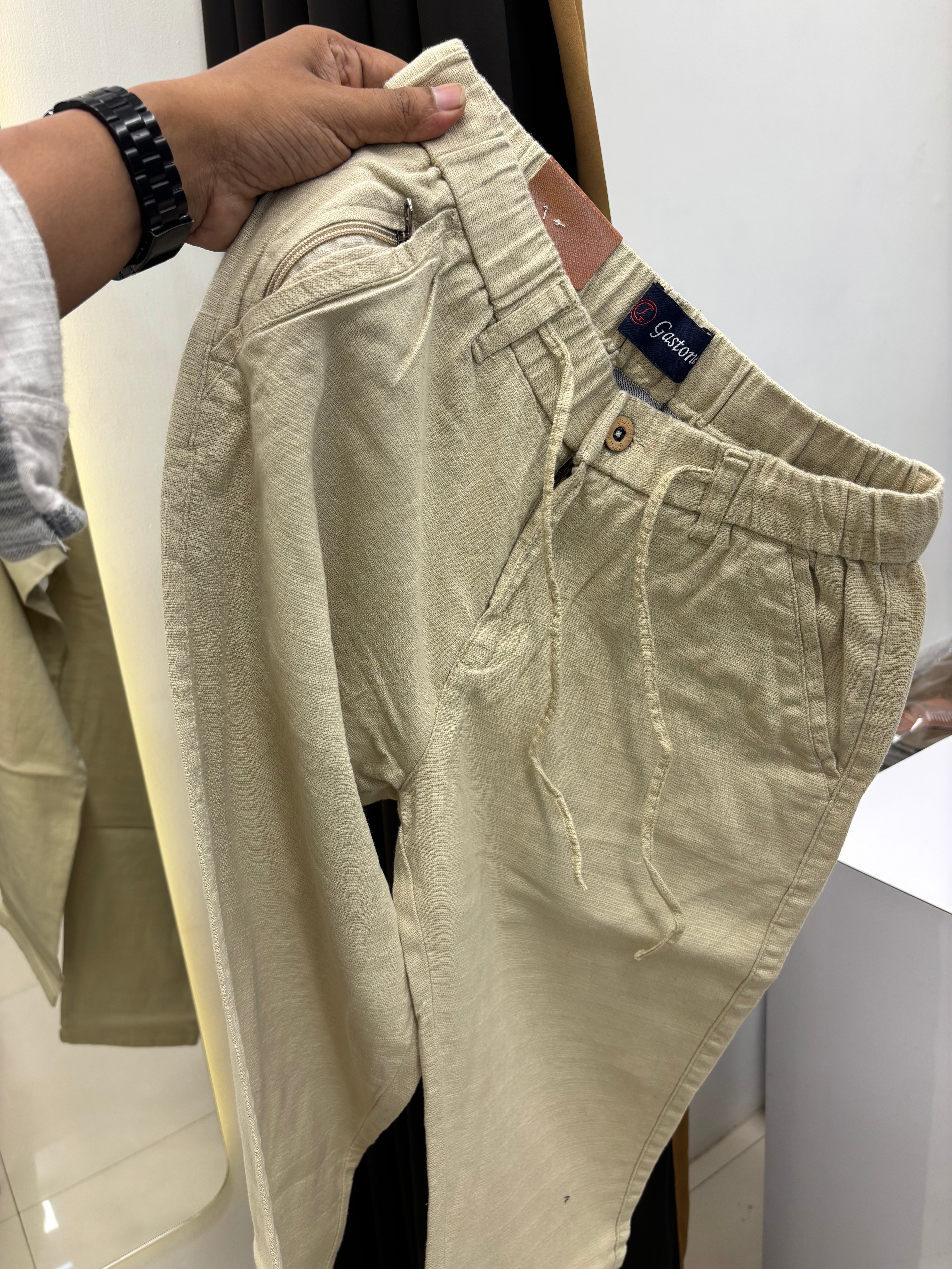 Premium Linen Cotton Drawstring Pants