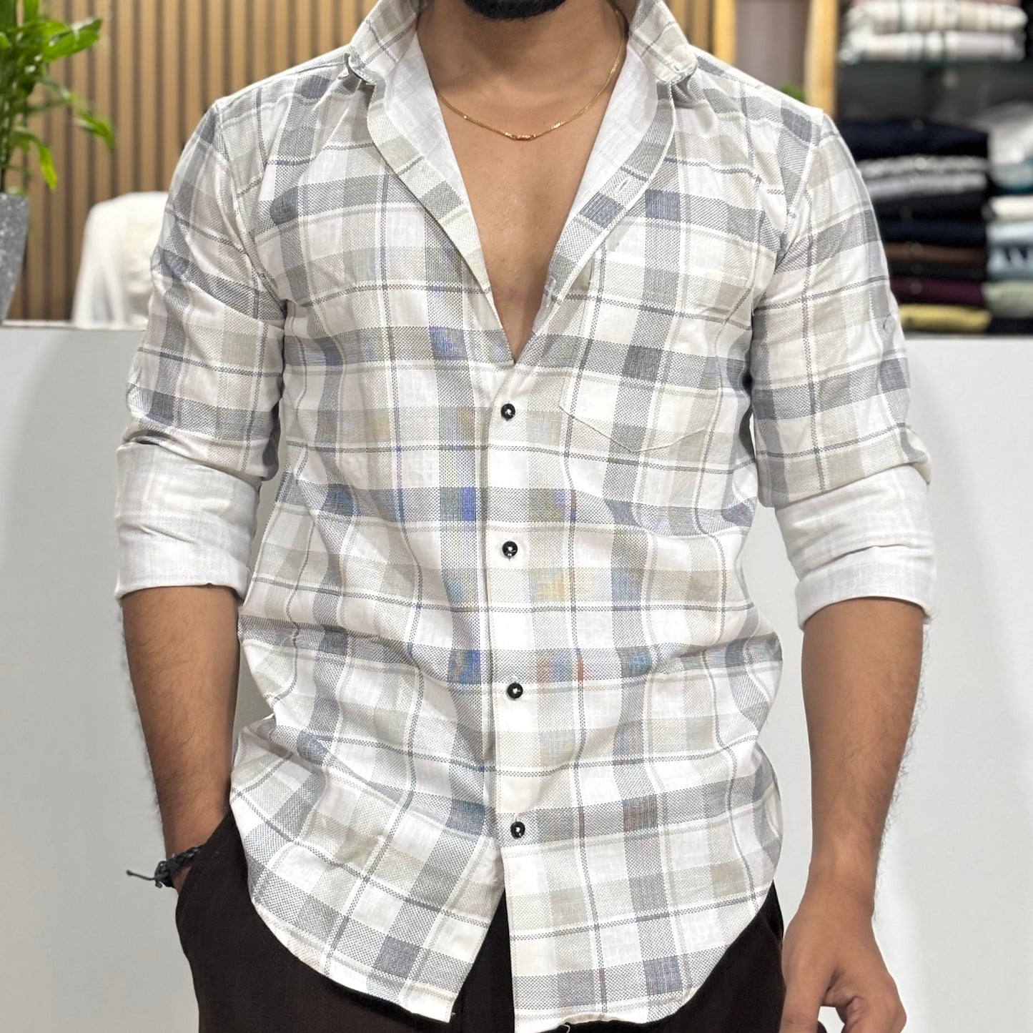 Cotton Check Shirt