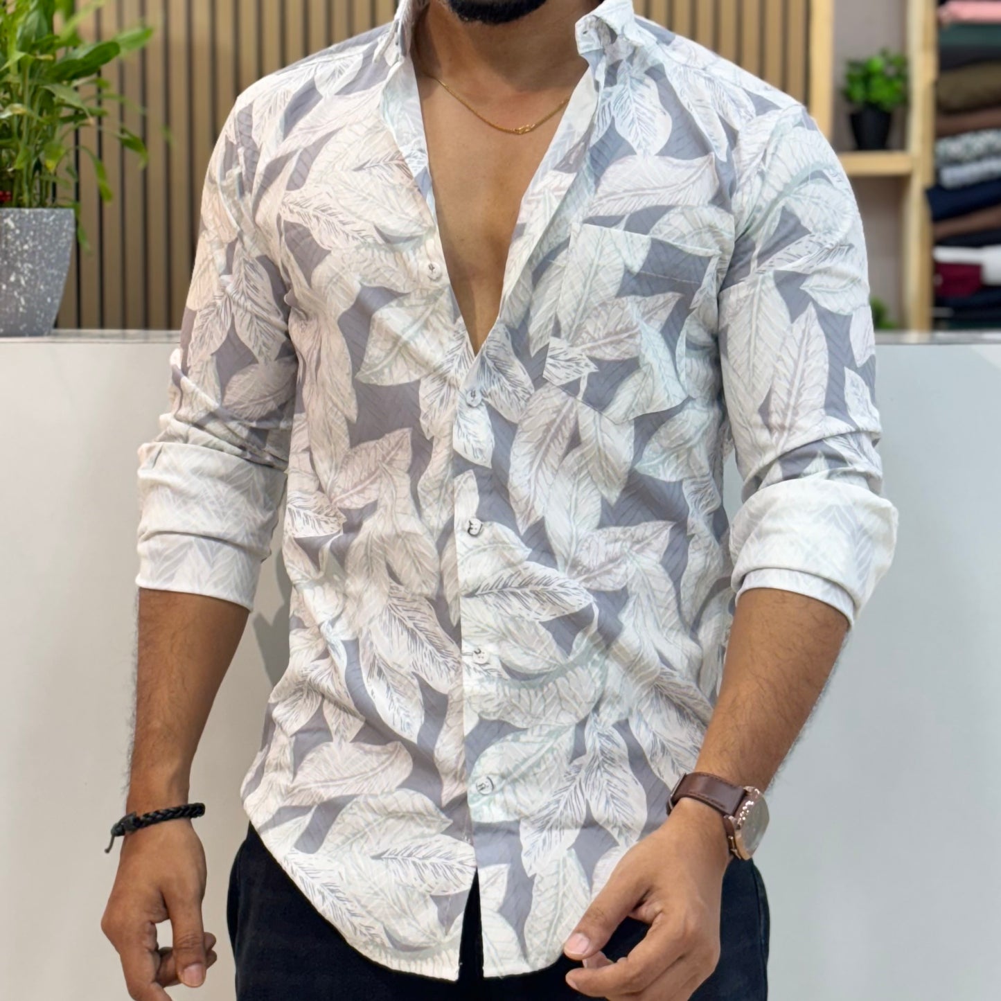 IMP Leaf Digital Print Shirt