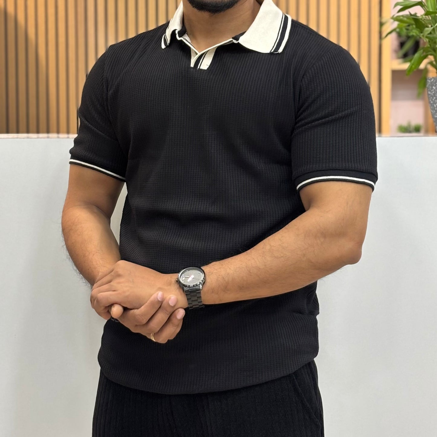 Old Money Polo T-shirt Black