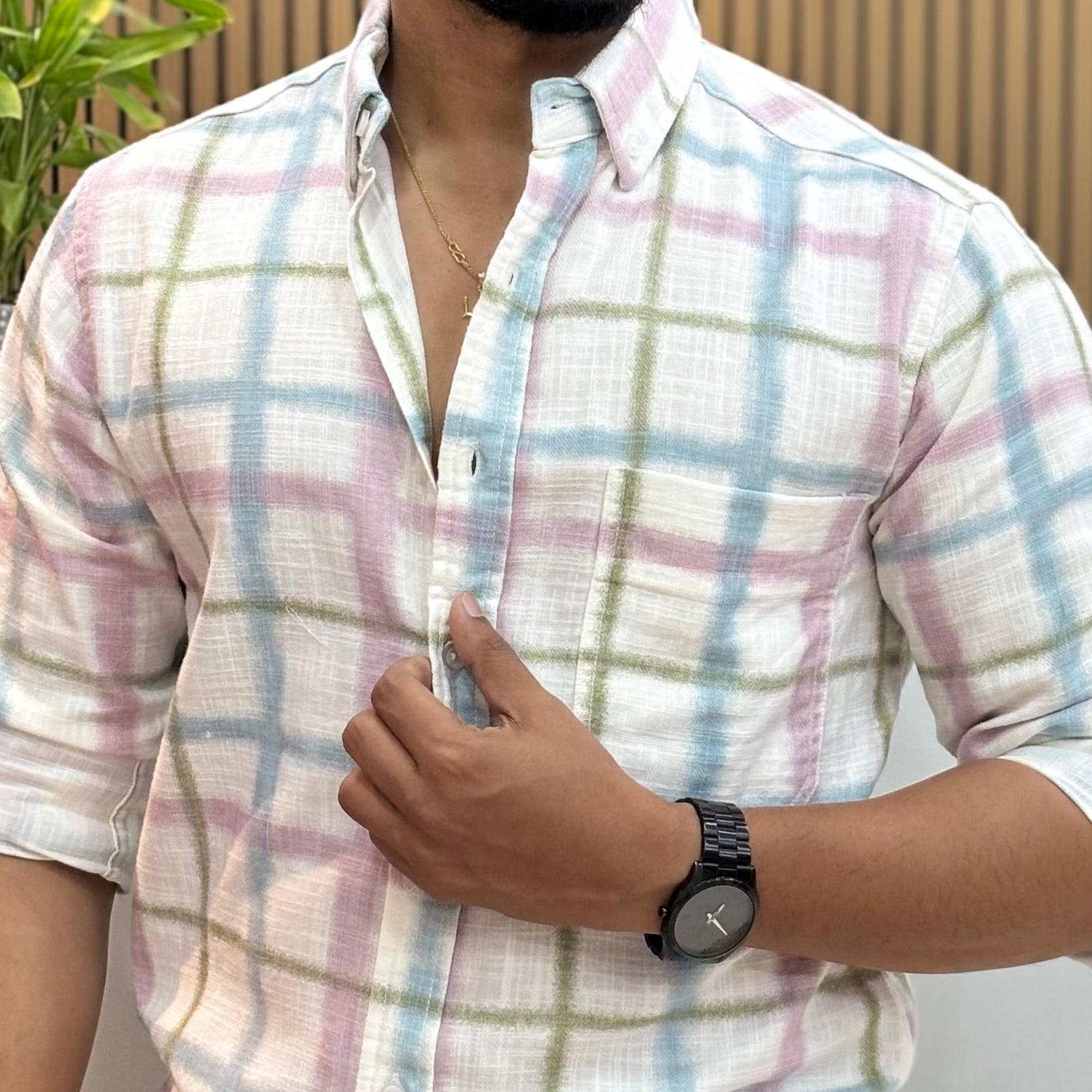 Pastel Multicolor Plaid Shirt