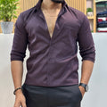 Men’s Solid Shirt Purple