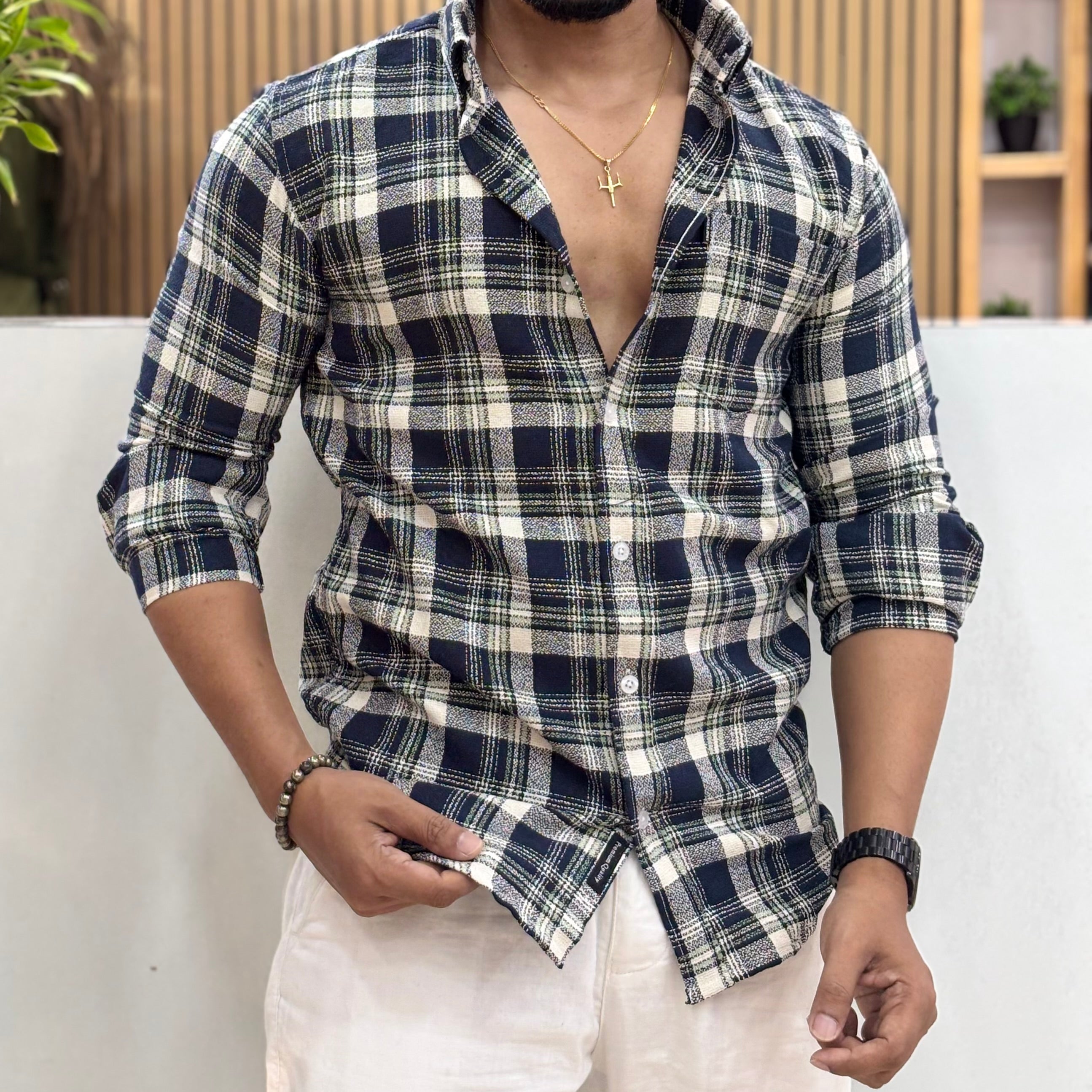 Cotton Check Shirt for Men